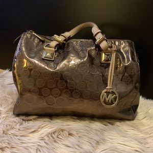 Michael Kors Monogram Metallic Bag